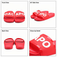 Claquettes personnalisées en caoutchouc imprimées en 3D, confortables, à bout ouvert, antidérapantes, design libre, avec logo personnalisé, pour la piscine