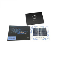 Large Capacity 10 Inch Lcd Video Greeting Card Hard Cover Auto Play Digital Video Brochure with Design