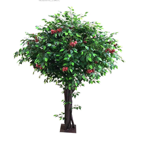 Fábrica personalizada realista artificial melocotón pera árbol espino falso árbol lichi árbol frutal al aire libre supermercado Hotel Parque Decoración - Product Image 5