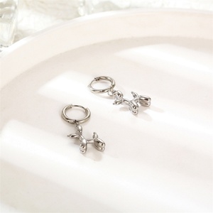 Dainty Women Cute Jewelry 18k Gold Plated Earrings Stainless Steel <b>Balloon</b> Dog Earrings Jewelry - Product Image 3