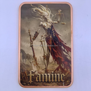 Nueva Barra de Cobre de 5 oz de <span class=keywords><strong>los</strong></span> Cuatro Caballeros y la Diosa 2026, Barra de Cobre Artística con Impresión UV, Cobre Puro .999, Lingote Mitológico - Product Image 4