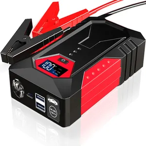 12V 점프 스타터 배터리 팩 무선 충전기 휴대용 배터리 점프 스타터 20000mAh 파워 뱅크 점퍼 케이블 키트 자동차