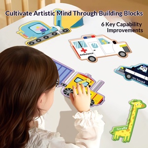 Puzzle magnétique transfrontalier <span class=keywords><strong>pour</strong></span> enfants, jouet éducatif <span class=keywords><strong>pour</strong></span> bébé, aimant de réfrigérateur, alphabet, animaux, <span class=keywords><strong>anglais</strong></span> - Product Image 3