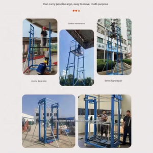 Personalizado Elétrico Pequeno Dobrável Elevador Móvel Controle Remoto Plataforma De Elevação para Site Tijolo Talha Material Handling Equipment - Product Image 3