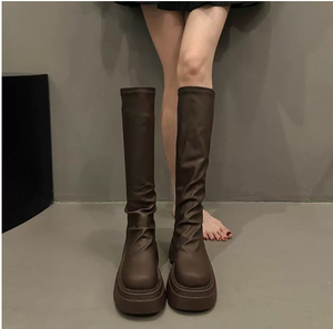 Nouvelles <span class=keywords><strong>bottes</strong></span> d'hiver à mollet <span class=keywords><strong>Bottes</strong></span> plates pour garder la chaleur <span class=keywords><strong>Bottes</strong></span> pour femmes Slim Fit - Product Image 2