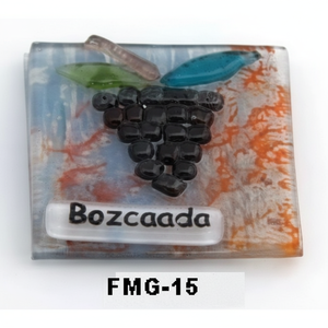 5X5 cm Imán de nevera de ojos malvados de vidrio Imán decorativo único y elegante - Product Image 1