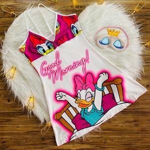 2024 Neuankömmling Sommer Charakter Cartoon Zweiteiliges Set Nachtwäsche Pyjamas Cartoon Nacht kleider für Frauen - Product Image 5