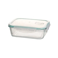 Boîte à lunch en verre résistant à la chaleur pour micro-ondes, boîte de conservation alimentaire transparente en verre, boîte de rangement scellée pour réfrigérateur, bol