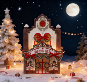SOTE Nuevo Modelo de Casa de Papel en Miniatura, Decoración Navideña con Edificio de Cine Rural en Miniatura, Decoraciones de Regalo de Navidad - Product Image 4