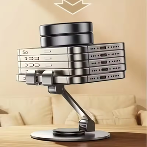Hợp Kim Nhôm Xách Tay Có Thể Gập Lại Máy Tính Để Bàn Điện Thoại Đứng Chủ Chống-Trượt 360 Xoay Kim Loại Điện Thoại Di Động Chủ Sở Hữu Cho Tất Cả Các Điện Thoại - Product Image 3