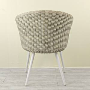 Silla de jardín de montaje de metal de aluminio de lujo para uso en interiores y exteriores para dormitorios, comedor, cafeterías, villas, hoteles, salida de fábrica - Product Image 4