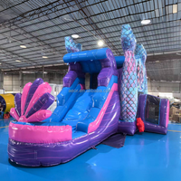 Château gonflable commercial avec piscine pour enfants, idéal pour la location