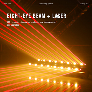 Đèn Laser Vũ Trường 8 Mắt, Đèn Chiếu Sân Khấu Tia Laser Tia Sáng Đỏ Cho Quầy Bar 8 Lỗ + Dj - Product Image 3