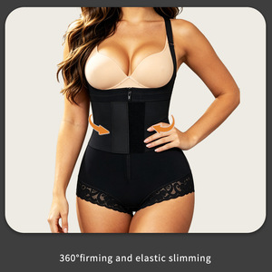 Body gainant sans couture pour femme avec entrejambe ouvert, effet ventre plat, compression, corset amincissant et rehausseur <span class=keywords><strong>de</strong></span> fesses, sculpteur corporel complet - Product Image 2
