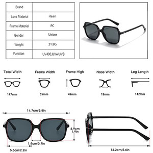 Gafas de Sol Cuadradas Extra Grandes con Remaches, Retro, de Moda 2026, con Logotipo Personalizado, para Hombre y Mujer, Protección UV400 - Product Image 6