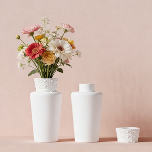 Jarrón Decorativo de Cerámica Hecho a Mano, Estilo Nórdico Moderno, Ecológico, Resistente a los Arañazos, Cocido a Alta Temperatura, para Mesa - Product Image 4