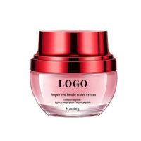 Crème hydratante pour peaux grasses à l'acide hyaluronique en flacon rouge, effet anti-rides, liftant et raffermissant pour femmes