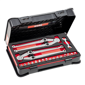 Jeu de clés à cliquet métriques Usag 282 S10, kit d'outils à douilles, usage professionnel pour mécaniciens - Product Image 2