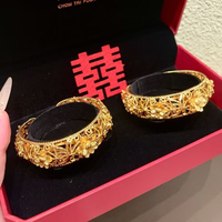 Bracelet doré pour femme, chaîne délicate ajourée en filigrane avec motifs floraux sculptés, bijoux de mode orientale luxueux