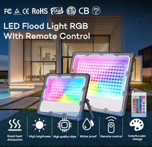Meilleure vente 20W 30W 50W 100W 150W 200W Projecteur LED de jardin extérieur étanche Ip66 RGB - Product Image 4