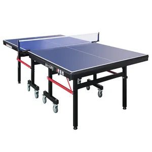 NAIPNI Table de ping-pong mobile d'intérieur en MDF 18mm avec roues verrouillables jambe mentale stable