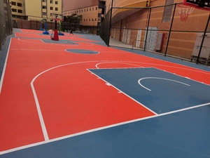 Suelo deportivo de Interior de larga duración INOLP, superficie de PU de silicona con absorción de impacto para canchas de baloncesto, campos deportivos para exteriores - Product Image 4