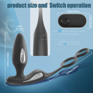 Männliches multifunktion ales <span class=keywords><strong>Anal</strong></span> gerät, Mehr punkts timulation, 65 Minuten Arbeitszeit für Schlafzimmer Verwenden Sie <span class=keywords><strong>Anal</strong></span> Plug für Männer - Product Image 2