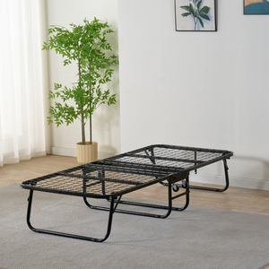 Murphy Đen Twin Duy Nhất Chất Lượng Cao Kim Loại Khung Giường Dành Cho Người Lớn Nền Tảng Gấp Giường Với Nệm - Product Image 3