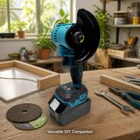 Meuleuse d'angle électrique sans balais à rotor externe de 4 pouces, style aigle, alimentée par batterie, pour le nettoyage des interstices et les fonctions de découpe