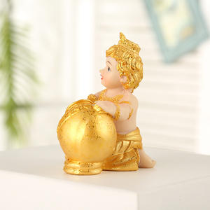 Venta al por mayor de resina India artesanía Diwali Day Mandir Temple Pooja decoración del hogar dios hindú estatua estatuilla de Buda adornos para - Product Image 5