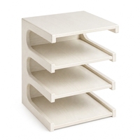 Table d'appoint vintage en bois massif, table de chevet d'angle multi-niveaux, meuble multifonctionnel, fournisseur de services OEM/ODM
