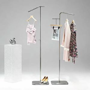 Estante de Almacenamiento de Ropa, Perchero de Exhibición, Perchero Lateral de Acero Inoxidable para Colgar Ropa, Perchero para Sala de Estar - Product Image 2