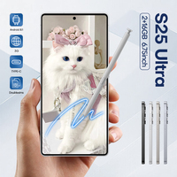 Teléfono Celular S24Ultra HD con Lápiz Óptico, Doble SIM 3G, Sistema Inteligente Android 8.1, Carga Rápida, a Bajo Precio y de Moda