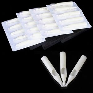 50 unids/caja desechable de alta calidad Blanco boquilla de plástico redondo plano tatuaje consejos <span class=keywords><strong>para</strong></span> <span class=keywords><strong>agujas</strong></span> de tatuaje - Product Image 6