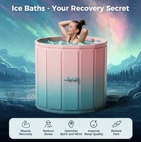 Baignoire de glace pliable, bain froid portable pour athlètes et adultes à domicile, en intérieur et en extérieur