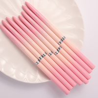 13 styles de pinceaux à ongles plats en nylon ondulé rose dégradé pour manucure, liner, gel UV, extension, stylo de construction et dessin de lignes
