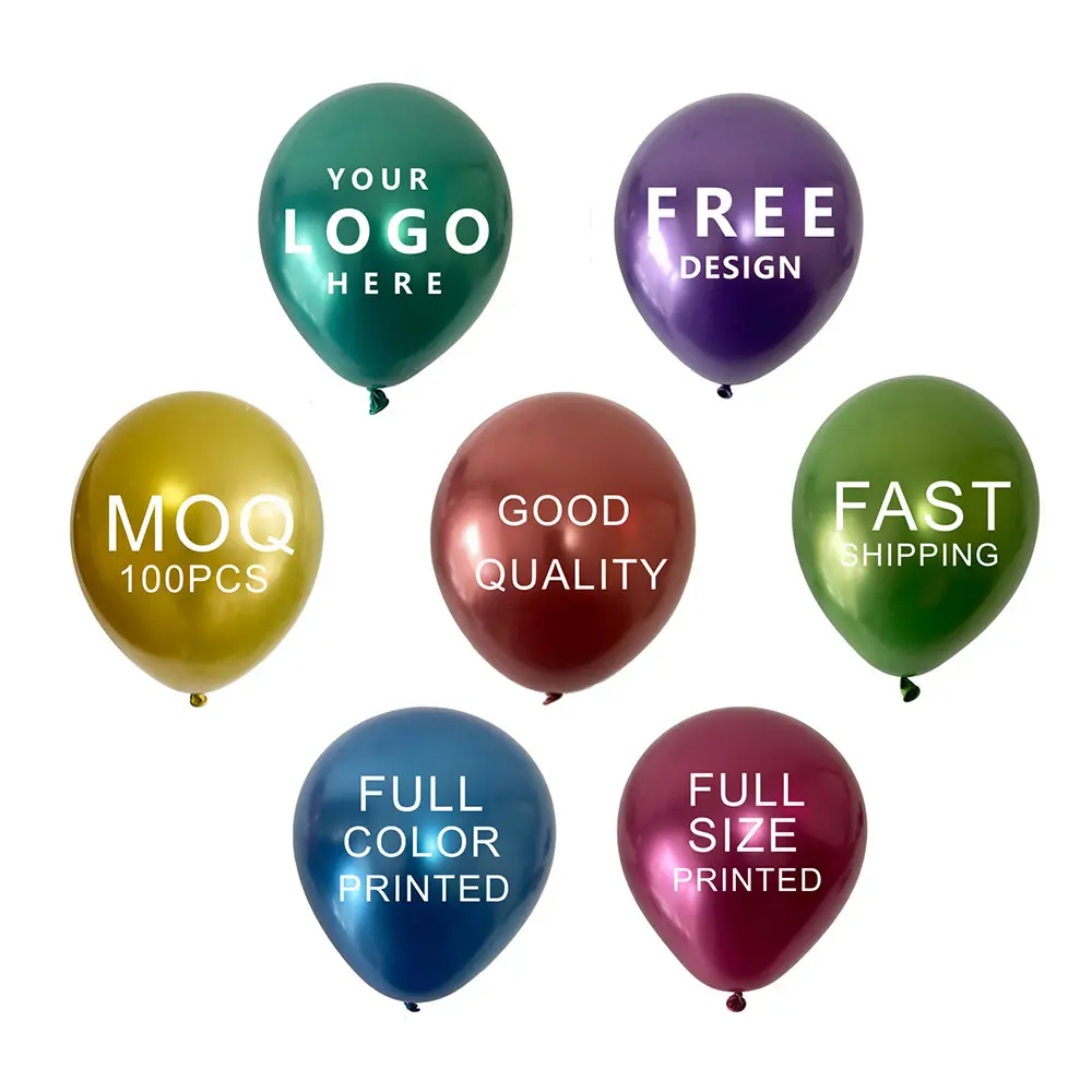 Quảng Cáo Giá Rẻ 12 Inch Helium Balon Tiêu Chuẩn Ballon Tùy Chỉnh Mang Nhãn Hiệu Biểu Tượng Tùy Chỉnh Bóng Với Logo In