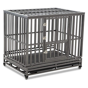 Jaula Multifuncional para Perros con Ruedas y Bandeja de Plástico, Jaula Resistente para Perros, Jaula Portátil para Mascotas - Product Image 5