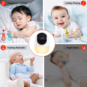 Babyphone sans fil amélioré avec écran de 4,3 pouces, 1080P, audio bidirectionnel, étanche IP65, vision nocturne, détection sonore, inclinaison et rotation - Product Image 3