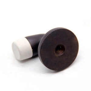 Tope de Puerta de Calidad Profesional, <span class=keywords><strong>Mini</strong></span> Tope de Latón Macizo con Acabado Níquel Satinado, Tope de Puerta con Cuello de Cisne - Product Image 4