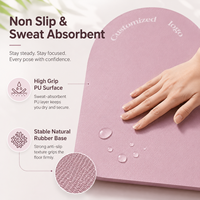 Tapis de yoga en caoutchouc naturel PU personnalisé OEM ODM, 5 mm, antidérapant, haute adhérence, fabricant de tapis d'exercice à marque privée