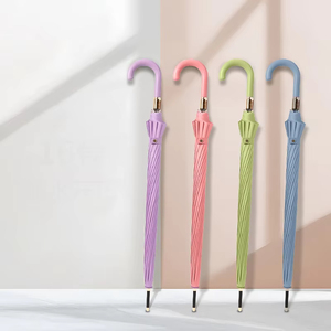 Siêu lớn ô dù thẳng que móc xử lý đôi quà tặng kinh doanh dù che dài xử lý ô hoa trong nước - Product Image 2