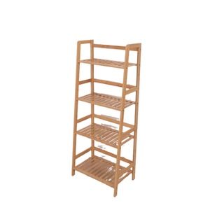 Bamboo Storage <b>Shelf</b> Rectangle Minimalist <b>Standing</b> Type Office Organizer Eco-Friendly A0069 - Product Image 5