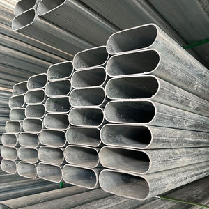 42 X115 X 2mm X 6.1m <strong>Galvanised</strong> Oval Tube Steel Cattle Yard <strong>Rail</strong> - Product Image 5