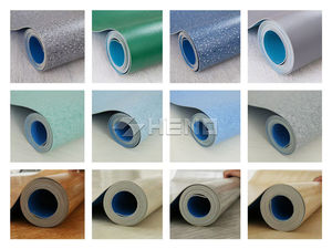 Revêtement de sol en vinyle PVC luxueux en rouleau pour appartements, chambres, bureaux, cuisines, écoles, intérieur uni et élégant - Product Image 2