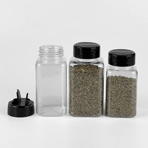 Botol Bumbu Plastik Persegi untuk Dapur, Ukuran 4oz 5.5oz 7oz, dengan Tutup yang Dapat Disesuaikan - Product Image 2