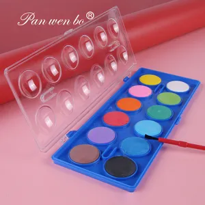 Eco Children Watercolor Paints Creative Solid Water Color Paintsolid Water Color Paint Set With Water Brush Pen