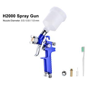 Pistolet de pulvérisation HVLP, pulvérisateur de peinture, pistolet de pulvérisation d'air réglable, buse de 0,5 mm, 0,8 mm, 1,0 mm pour la réparation de carrosserie automobile - Product Image 3