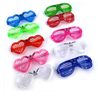 Lunettes de soleil en plastique à prix de gros pour mariage, accessoires de costume, bar, danse, nuit, clignotantes, néon, rectangulaires