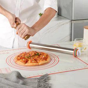 Rouleau à pâtisserie en silicone avec anneaux de réglage d'épaisseur - Product Image 6